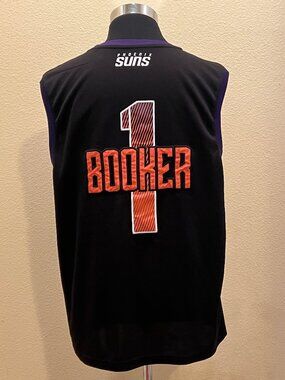 Phoenix Suns Devin Booker #1 NBA Jersey Black Mens Size L